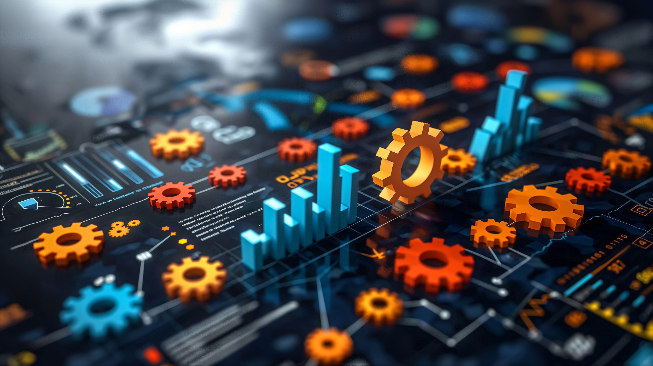 microscheme with graphs and gears